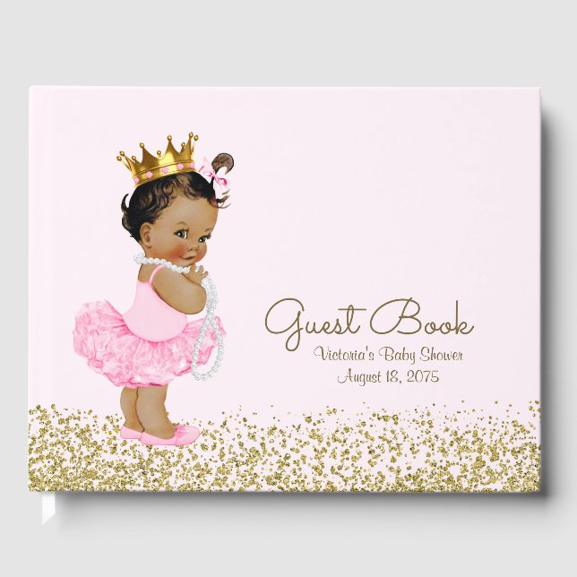 Ethnic Princess Baby Shower Guest Book (Front)