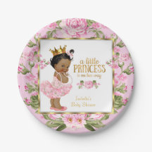 Ethnic Princess Baby Shower Pink Gold Rose Floral