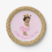 Ethnic Princess Ballerina Pink Gold Baby Shower