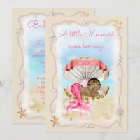 Ethnic Princess Mermaid Clam Shell Baby Shower