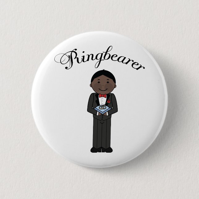 Ethnic Ringbearer Wedding Button (Front)