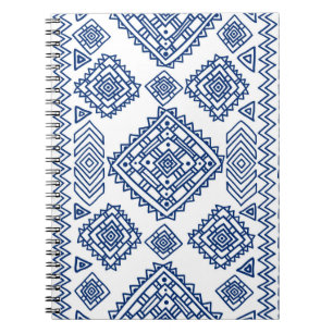 Ethnic seamless geometric pattern notebook