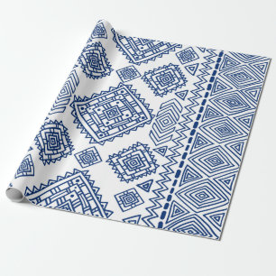 Ethnic seamless geometric pattern wrapping paper