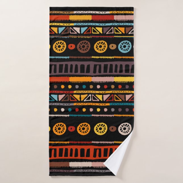 Ethnic seamless in native style. pattern with Amer Bath Towel (Bath Towel)