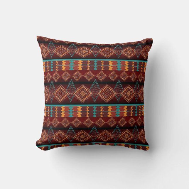 ethnic seamless pattern cushion (Front)
