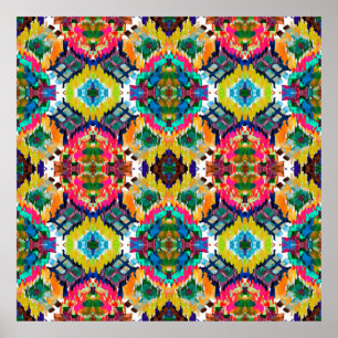 Ethnic seamless pattern. Ethnic boho ornament. Rep Poster
