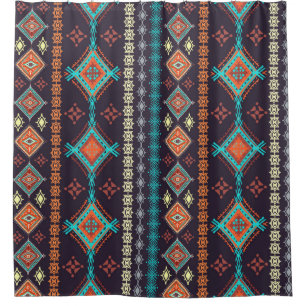 Ethnic seamless pattern shower curtain
