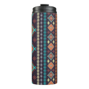 Ethnic seamless pattern thermal tumbler