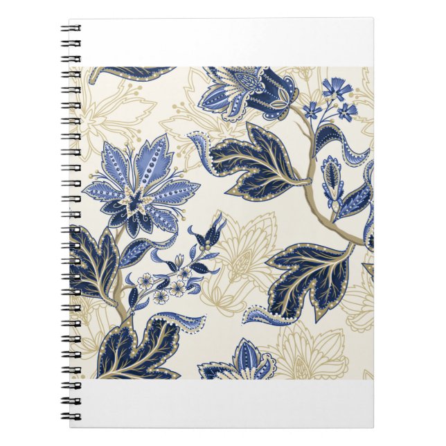Ethnic seamless pattern with Indian ornament. Vint Notebook (Front)
