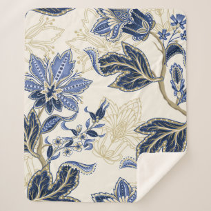 Ethnic seamless pattern with Indian ornament. Vint Sherpa Blanket