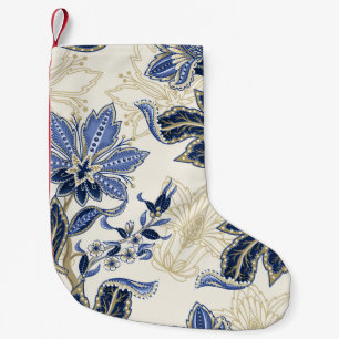 Ethnic seamless pattern with Indian ornament. Vint Small Christmas Stocking
