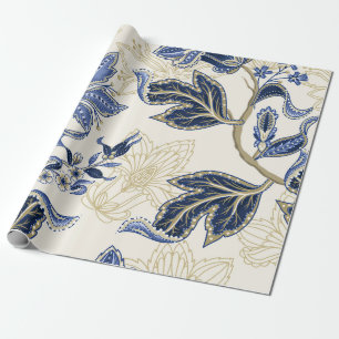 Ethnic seamless pattern with Indian ornament. Vint Wrapping Paper