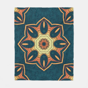 Ethnic seamless pattern with mandala. illustration fleece blanket