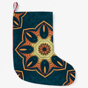 Ethnic seamless pattern with mandala. illustration small christmas stocking