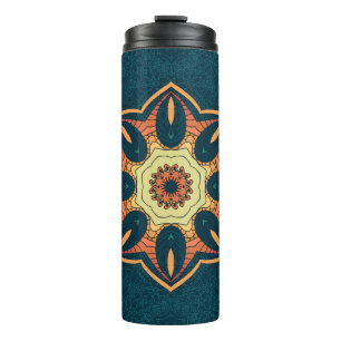 Ethnic seamless pattern with mandala. illustration thermal tumbler