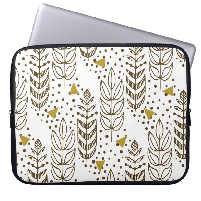 Ethnic seamless pattern with stylish trees. Endles Laptop Sleeve (Front)