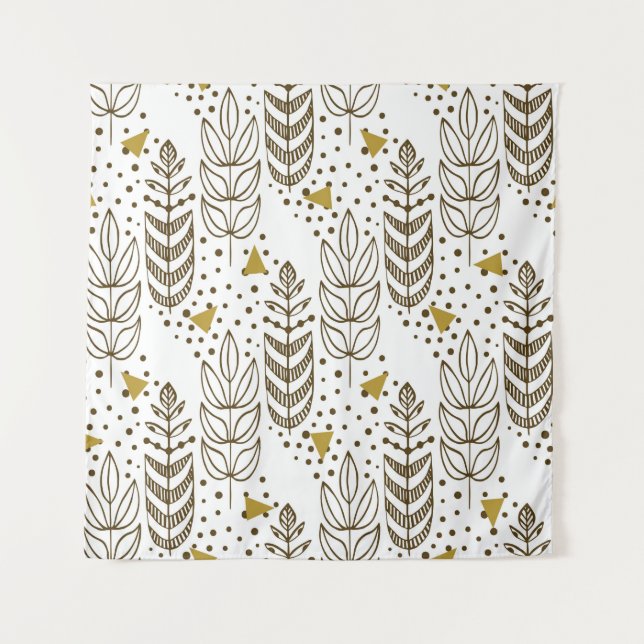 Ethnic seamless pattern with stylish trees. Endles Tapestry (Front)