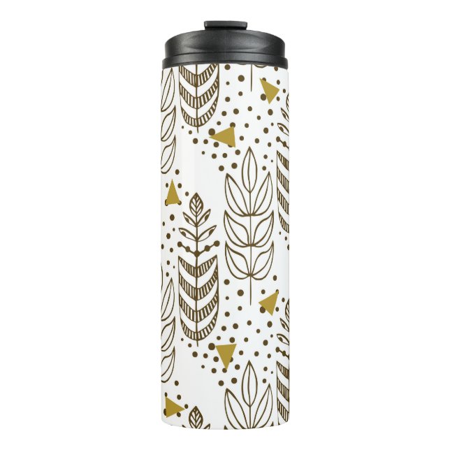 Ethnic seamless pattern with stylish trees. Endles Thermal Tumbler (Front)
