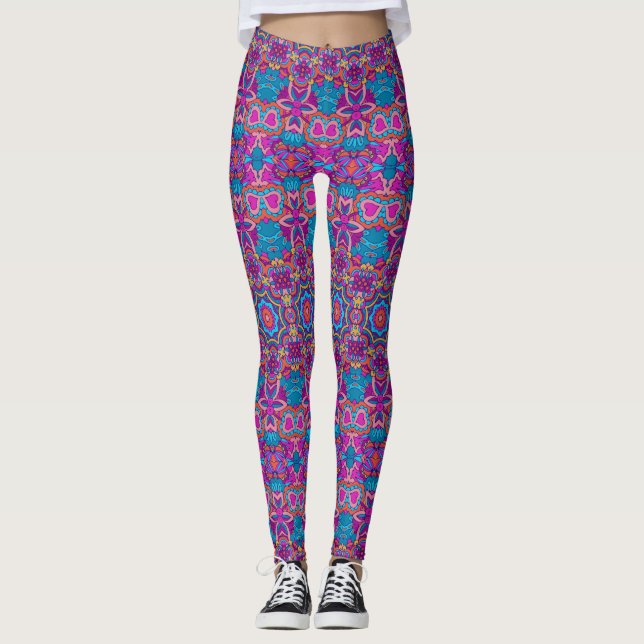 Ethnic Seamless Pattern Women Leggings (Front)