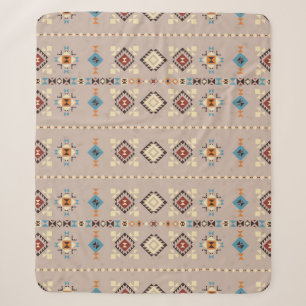 Ethnic: seamless tribal pattern sherpa blanket