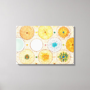 Ethnic Shapes Modern Colourful Wrapped Art Canvas Print