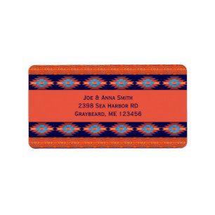 Ethnic Southwest geometric Design Label