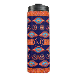 Ethnic southwest geometric pattern. thermal tumbler