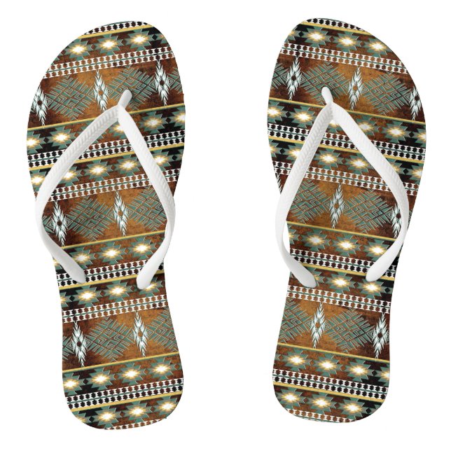 ethnic southwest pattern jandals (Footbed)