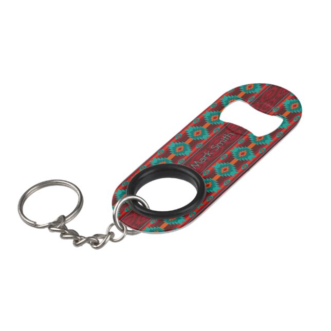 Ethnic Southwestern Geometric pattern Credit Card  (Front Angled)
