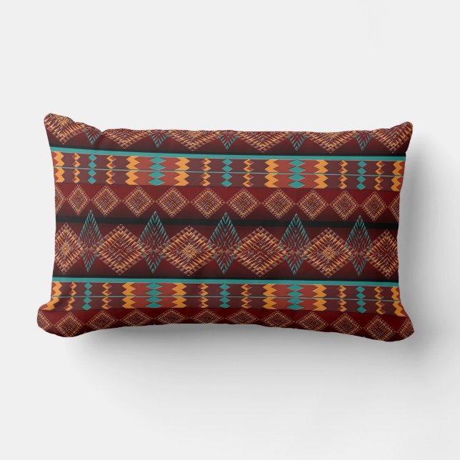 ethnic southwestern  pattern lumbar cushion (Front)