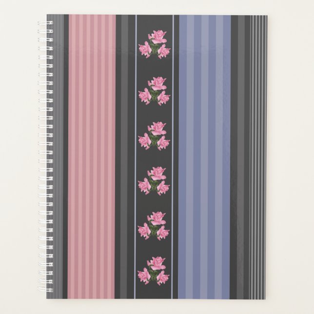 ethnic, striped, patchwork planner (Front)