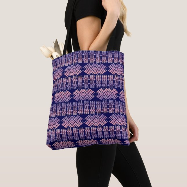 Ethnic Stripes African Geometric Tote Bag (Close Up)