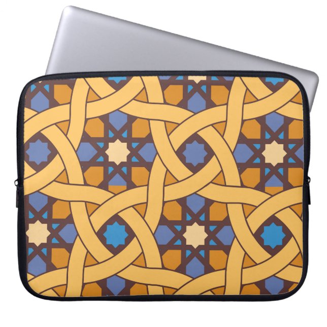 Ethnic Style Abstract Mosaic Pattern Laptop Sleeve (Front)
