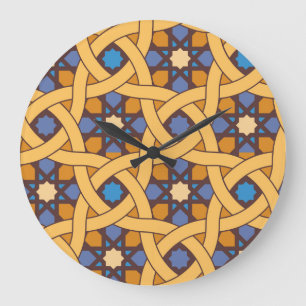 Ethnic Style Abstract Mosaic Pattern Large Clock