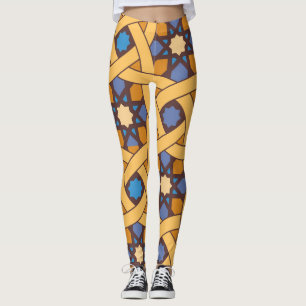 Ethnic Style Abstract Mosaic Pattern Leggings