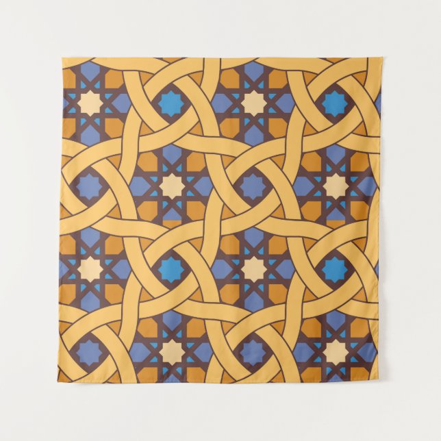 Ethnic Style Abstract Mosaic Pattern Tapestry (Front)