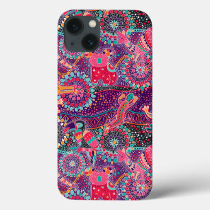 Ethnic Style Animal Pattern iPhone 13 Case