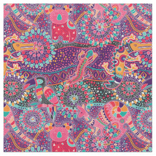 Ethnic Style Animal Pattern Fabric