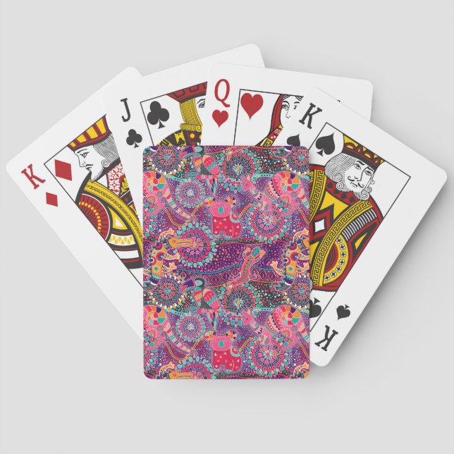 Ethnic Style Animal Pattern Playing Cards (Back)