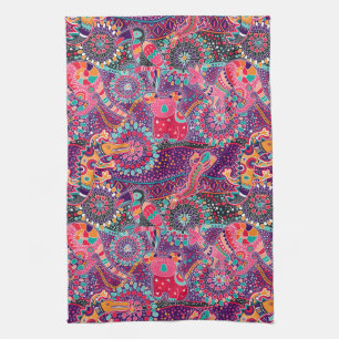Ethnic Style Animal Pattern Tea Towel