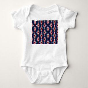 Ethnic style, geometric seamless pattern. baby bodysuit