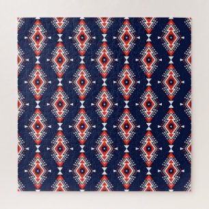 Ethnic style, geometric seamless pattern. jigsaw puzzle
