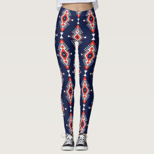 Ethnic style, geometric seamless pattern. leggings