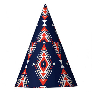 Ethnic style, geometric seamless pattern. party hat