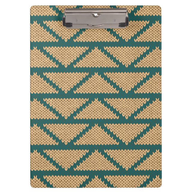 Ethnic Style Knitted Pattern Clipboard (Front)