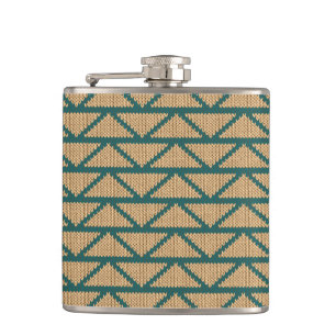 Ethnic Style Knitted Pattern Hip Flask