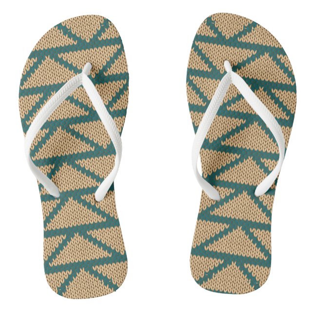 Ethnic Style Knitted Pattern Jandals (Footbed)