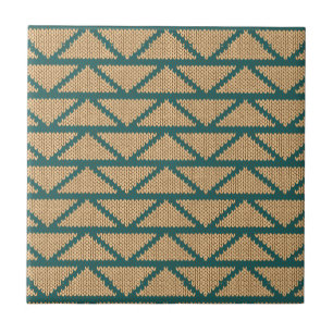 Ethnic Style Knitted Pattern Tile