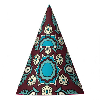 Ethnic style, vintage decorative seamless texture. party hat
