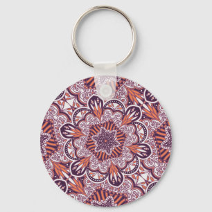 Ethnic style, vintage decorative texture. key ring